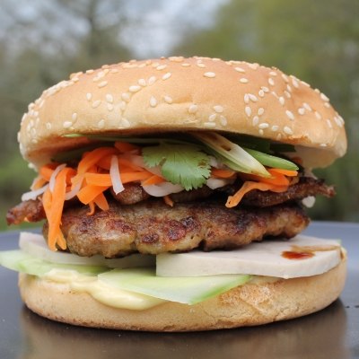 Banh Mi Burger -  Sandwich Vietnamien Revisité
