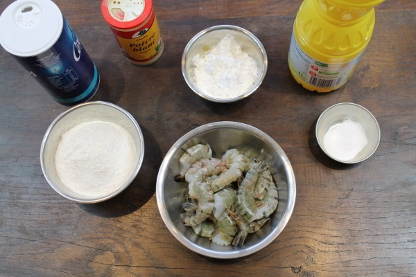 Crispy Fried Shrimp Ingredients