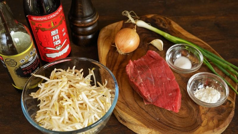 Stir-Fry Beef With Bean Sprout Ingredients