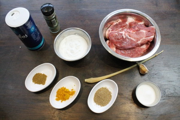 Thai Style Grilled Pork Skewers - 'Mou Satay' หมูสะเต๊ะ Ingredients