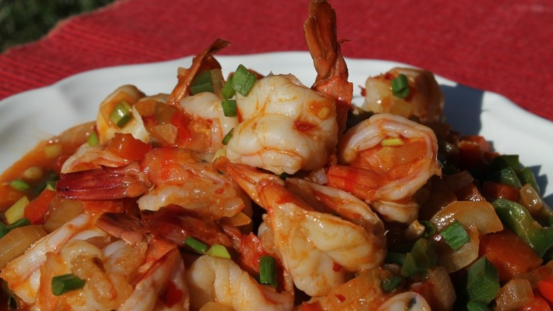 Chinese Stir Fried Spicy Shrimp