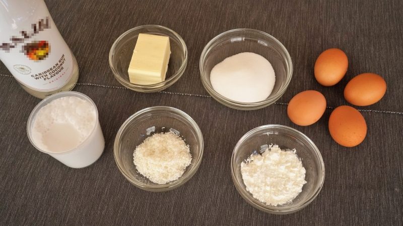 Macarons' coconut creal ingredients