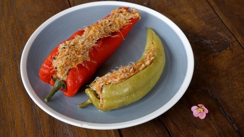 Surprise Steamed Stuffed Peppers