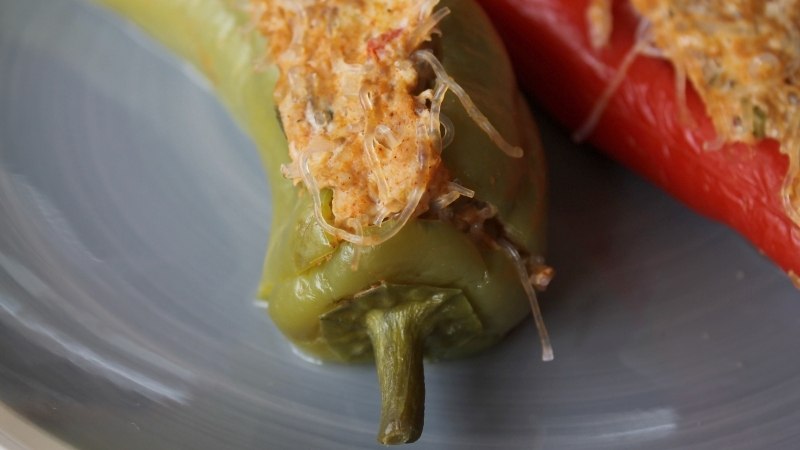 Surprise Steamed Stuffed Peppers