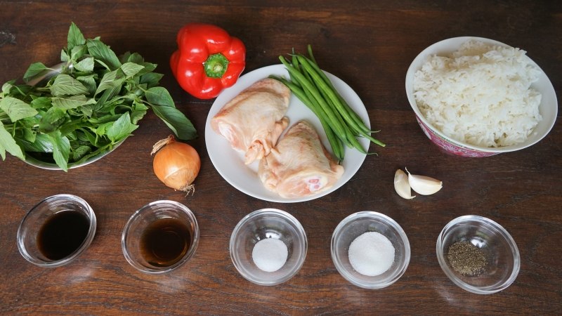Thai Basil Chicken Fried Rice Ingredients