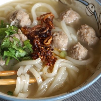 Pork Meatball Rice Noodle Soup - Banh Can