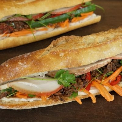 Banh Mi with 3 pork meats