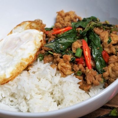 Hot Thai Holy Basil Chicken - Pad Krapow Kai