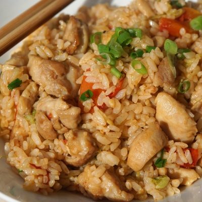 Chicken And Napa Cabbage Stir-Fried Rice
