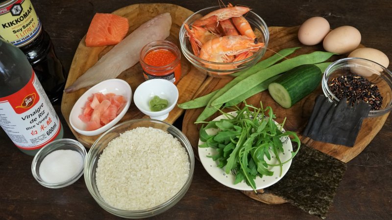Chirashi-Sushi bowl - les ingrédients