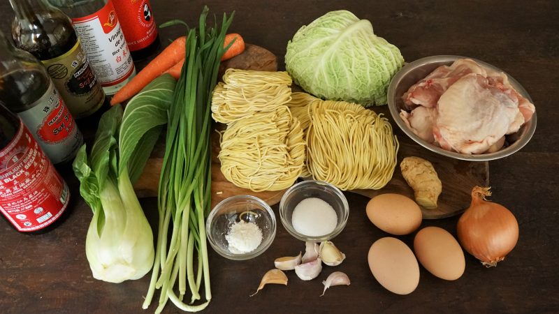 Mauritian Fried Noodles: Mine Frit - Ingredients