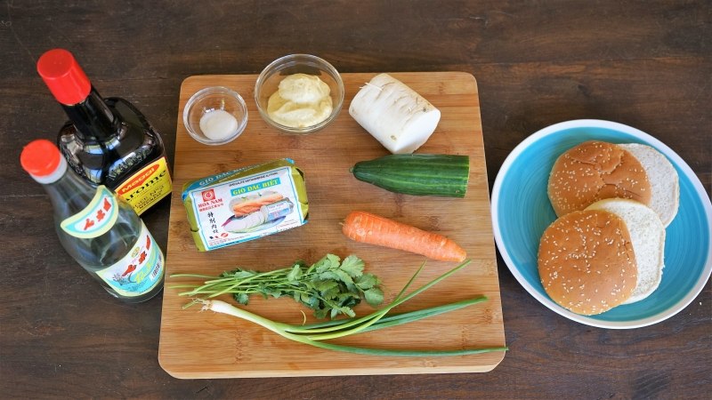 Banh Mi Burger Ingredients