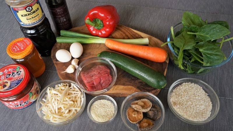 Dolsot Bibimbap Ingredients