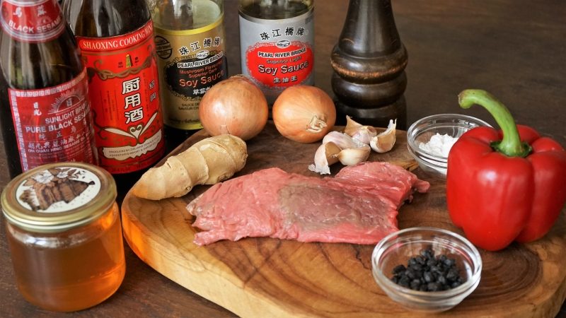 Sizzling Black Bean Beef Ingredients