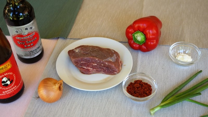 Chinese Stir Fry Sate Beef Ingredients