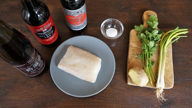 Filet de Poisson au Gingembre à la Vapeur - les ingrédients