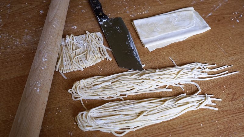 Homemade fresh noodles