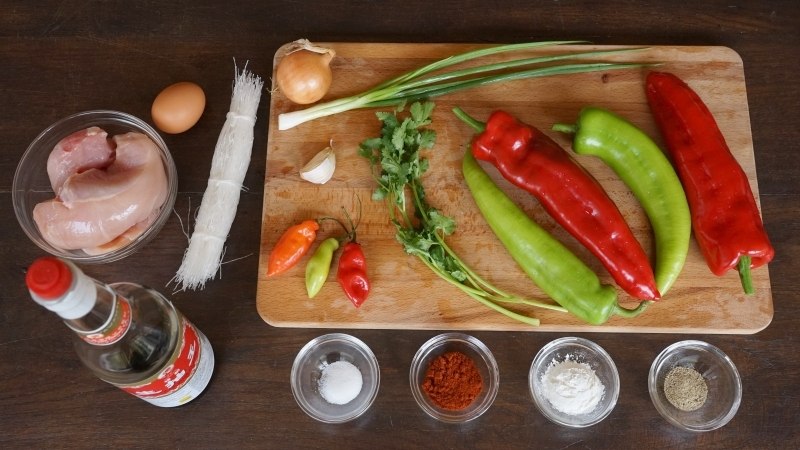 Surprise Steamed Stuffed Peppers Ingredients