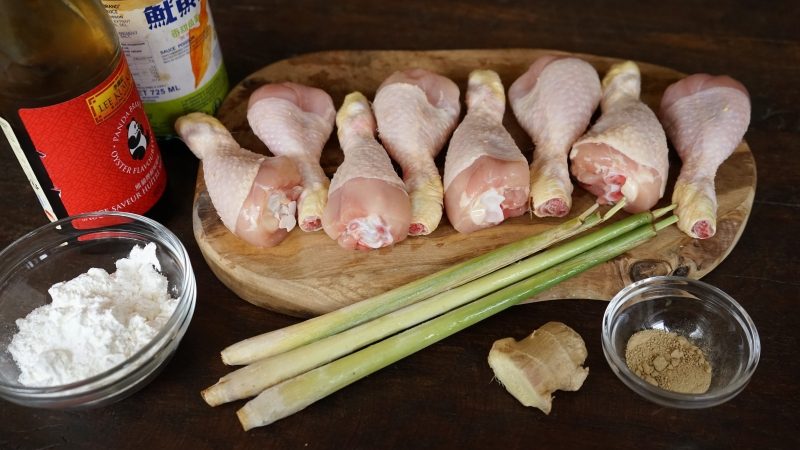 Poulet frit à la citronnelle - les ingrédients