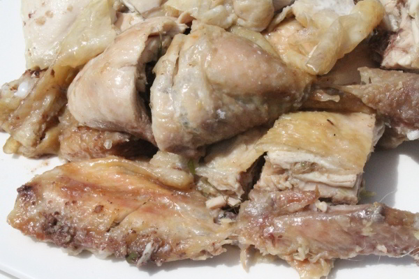 Poulet de Hainan découpé