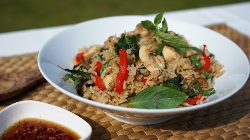 Thai Basil Chicken Fried Rice