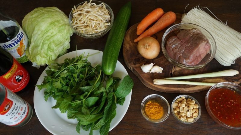 Lemongrass beef spring rolls ingredients