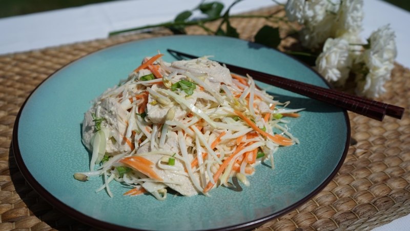 Cabbage & Chicken Salad with Chinese Mayonnaise