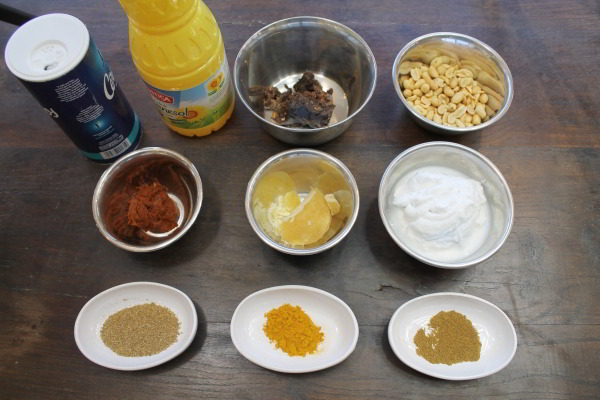 Ingrédients de la sauce Satay